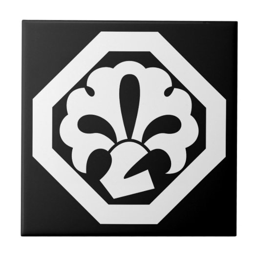 中村勘三郎（6代目）陶芸瓦 タイル (正面)