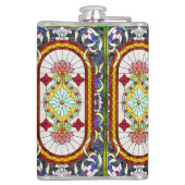 中東のアールヌーボーステンドグラス窓 フラスク (裏面)