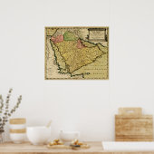 中東の地図のアラビア半島 ポスター (キッチン)