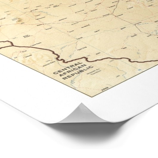 中東の地図1993 ポスター (角)