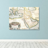 中東の地図 キャンバスプリント (インサイチュ (ウッドフロア))