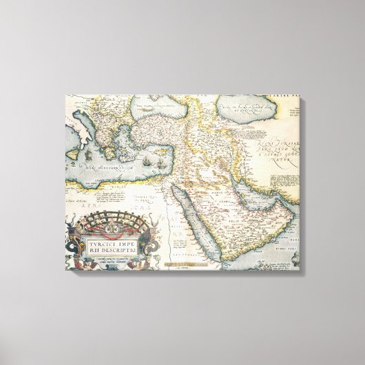 中東の地図 キャンバスプリント (正面)