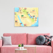 中東の地図 キャンバスプリント (インサイチュ (リビング))