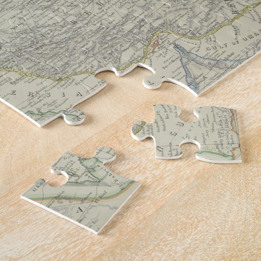 中東の地図 ジグソーパズル (側面)
