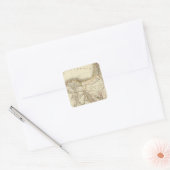 中東の地図 スクエアシール (封筒)