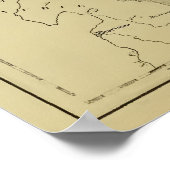 中東の地図 ポスター (角)