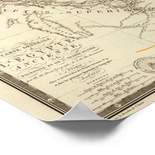 中東の地図 ポスター (角)