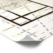 中東の地図 ポスター (角)