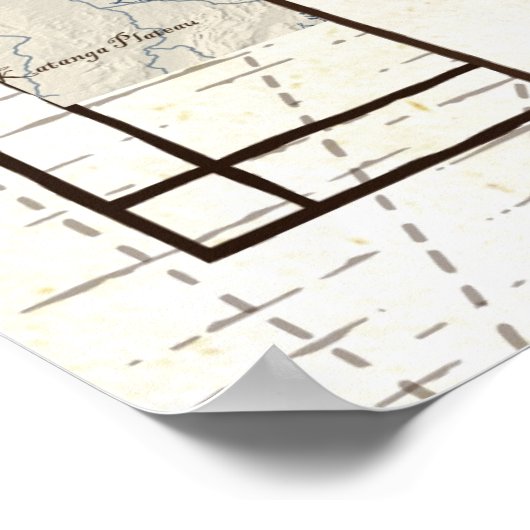 中東の地図 ポスター (角)