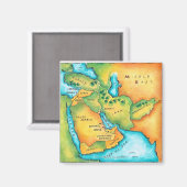 中東の地図 マグネット (正面/裏面)