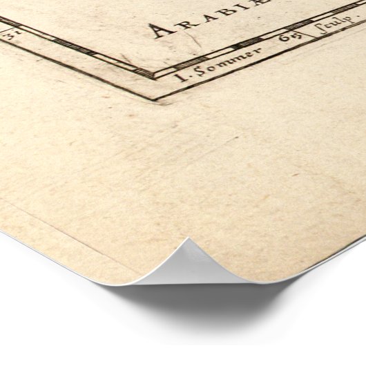 中東の地図(1651年) ポスター (角)