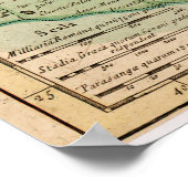 中東の地図（1712年） ポスター (角)