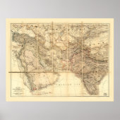 中東の地図(1885) ポスター (正面)