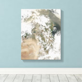 中東の塵の嵐 キャンバスプリント (インサイチュ (ウッドフロア))