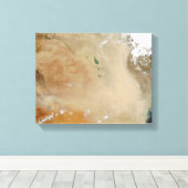 中東の塵嵐 キャンバスプリント (インサイチュ (ウッドフロア))