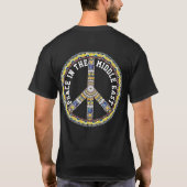 中東の平和 - 幾何学的な蝶々 Tシャツ (裏面)