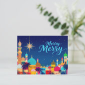 中東の都市のクリスマスの星 シーズンポストカード (スタンド正面)