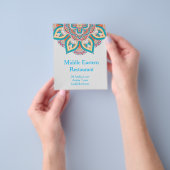 中東またはレバノンのモロッコ料理店 チラシ (手)