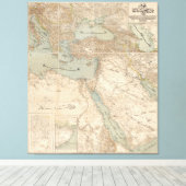 中東アラビア地図 キャンバスプリント (インサイチュ (ウッドフロア))