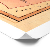 中東エジプトの地図 – 1800 ポスター (角)