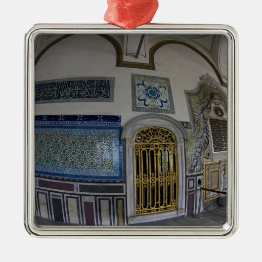 中東トルコとイスタンブールの都市、2つの メタルオーナメント (正面)