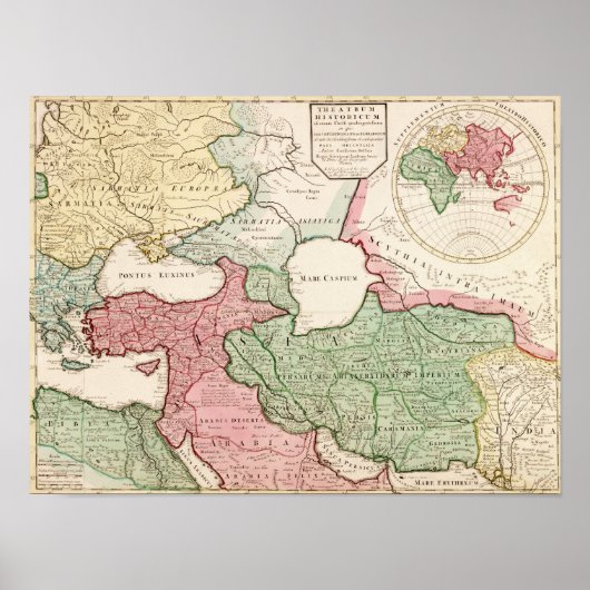 中東パノラママップ中東 ポスター (正面)