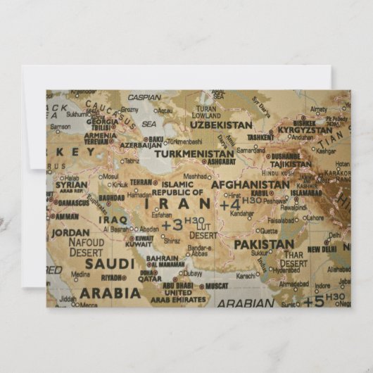 中東マップ招待状 招待状 (正面)