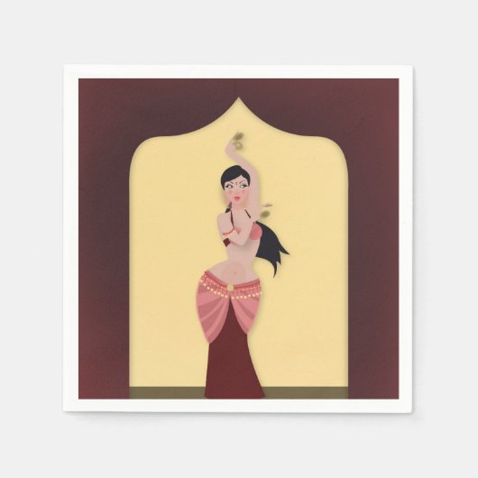 中東レバノンディナーパーティー スタンダードカクテルナプキン (正面)