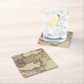 中東地図書の地図 スクエアペーパーコースター (インサイチュ)