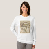 中東地図書の地図 Tシャツ (正面フル)