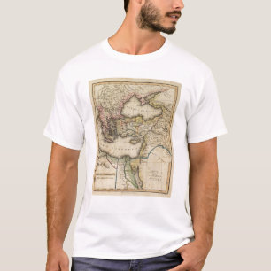 中東地図書の地図 Tシャツ