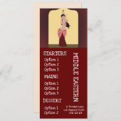 中東料理のディナーメニュー メニュー (正面/裏面)