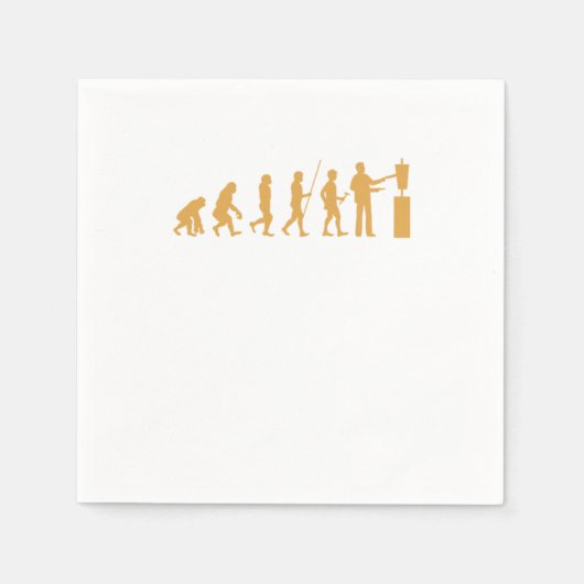 中東牛ドナーケバブシェフビジネスオーナーE スタンダードカクテルナプキン (正面)