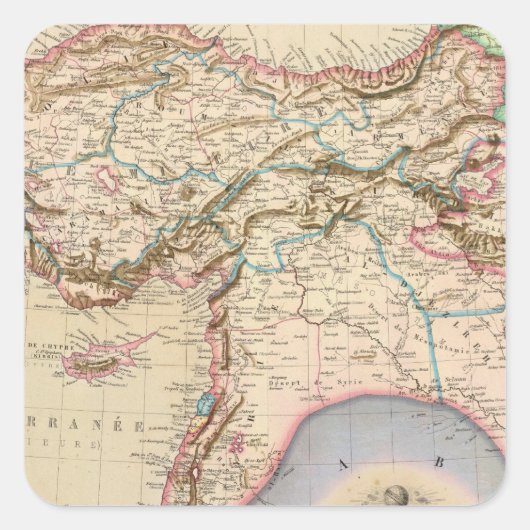 中東、トルコ、シリア、アジア スクエアシール (正面)