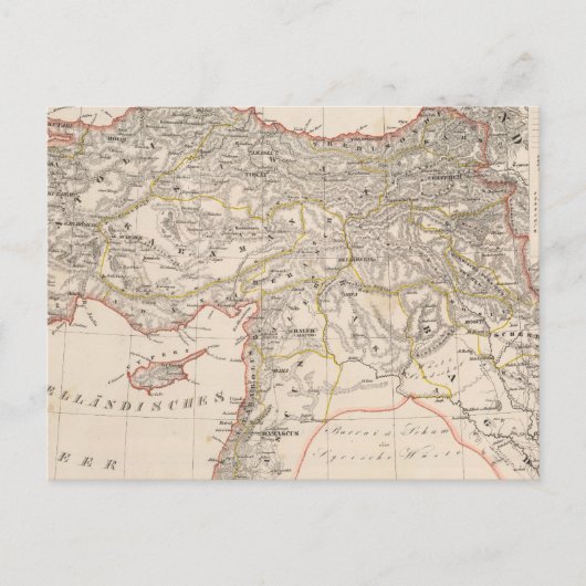 中東、トルコ、シリア ポストカード (正面)