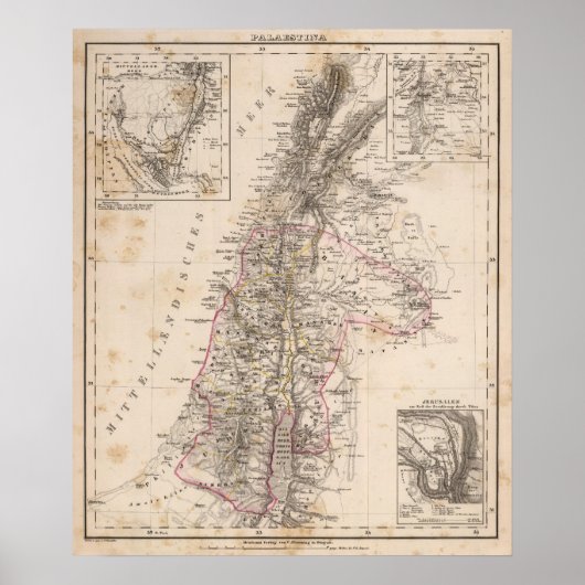 中東、パレスチナ ポスター (正面)