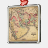 中東"ペルシャアラビア"パノラマ式の地図 メタルオーナメント (左)