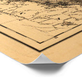 中東「ペルシャ・アラビア」パノラママップ ポスター (角)