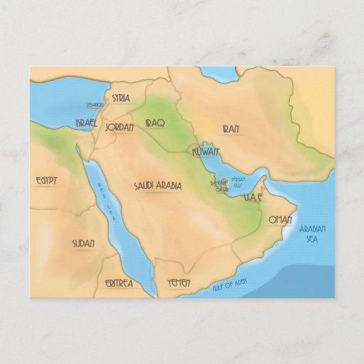 中東 ポストカード (正面)