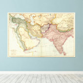 中東・東南アジアの地図（1912年） キャンバスプリント (インサイチュ (ウッドフロア))
