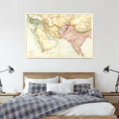 中東・東南アジアの地図（1912年） キャンバスプリント (インサイチュ (寝室))