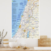 "中東： 1989年の聖地地図… ポスター (キッチン)