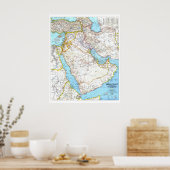 "中東： 1991年詳細地図… ポスター (キッチン)