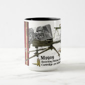 中機関銃を茶色にする1919アメリカM1919 マグカップ (中央)