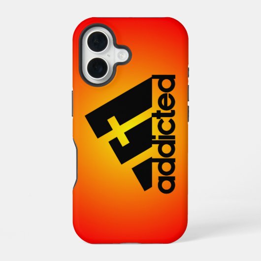中毒の黒 iPhone 16ケース (裏面)