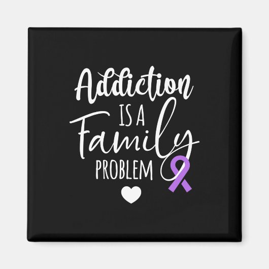 中毒は家族問題の過剰摂取認識度 マグネット (正面)