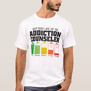 中毒カウンセラーの電池寿命 Tシャツ
