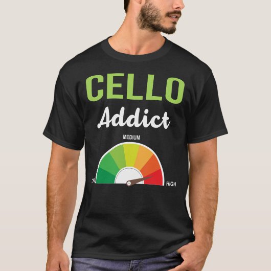 中毒チェロ・チェリスト Tシャツ (正面)