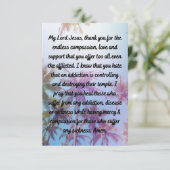 中毒フラットグリーティングカードのための毎日の祈りの言葉 カード (スタンド正面)