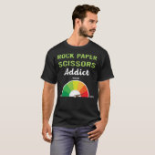 中毒ロック紙はさみ Tシャツ (正面フル)